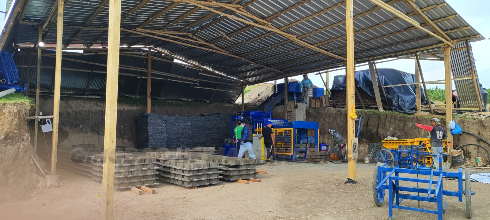 African brick making machine site